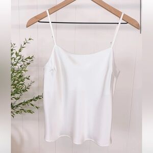 White Satin Cami size L